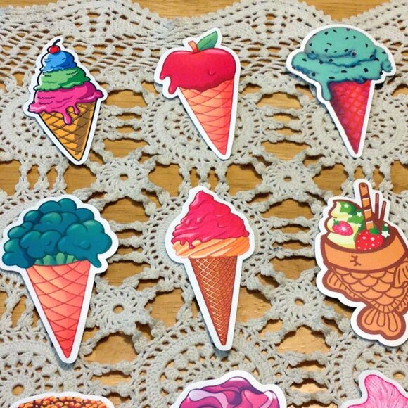 Stickers for cellphones, laptops, lockers, crafting, scrapbooks,ice cream cones - Picture 2 of 5